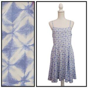 GAP Blue & White Geometric Rayon Sundress | M